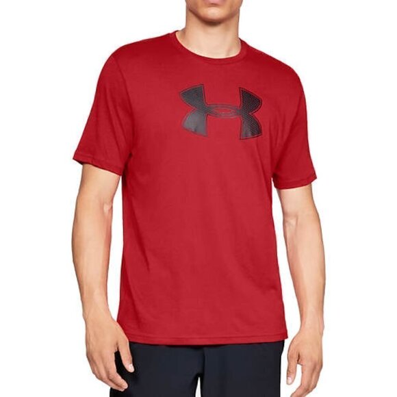 Under Armour Men's UA Big Logo Short Sleeve Red/Black T-Shirt - Picture 2 of 5